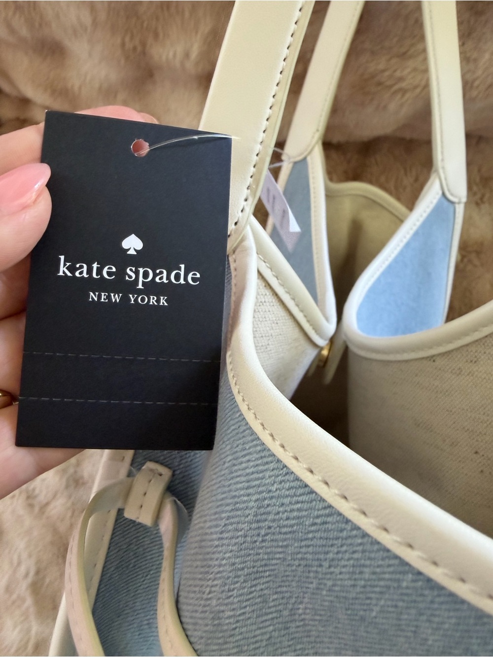 Kate Spade Medium Stash Denim Carry All Bag - Picture 12 of 16